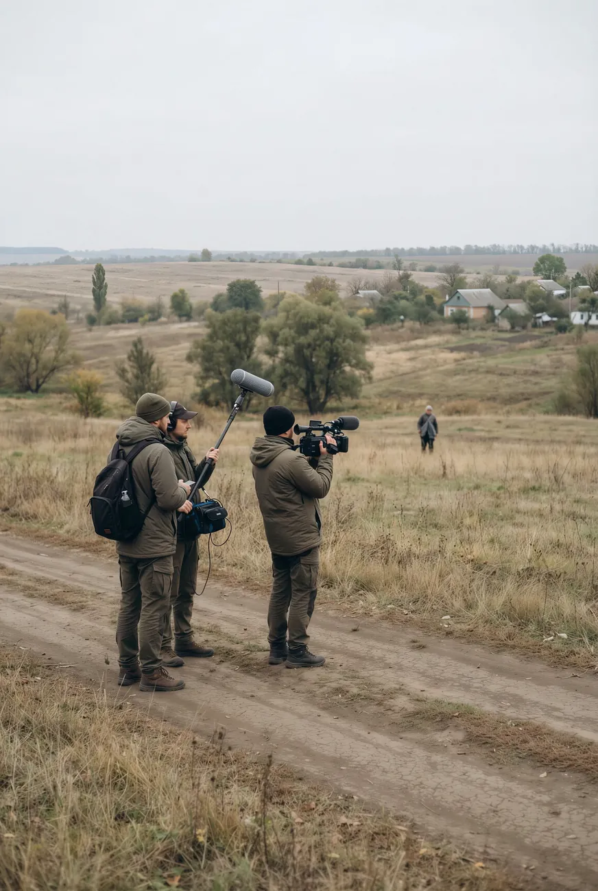 Знімальна група в полі